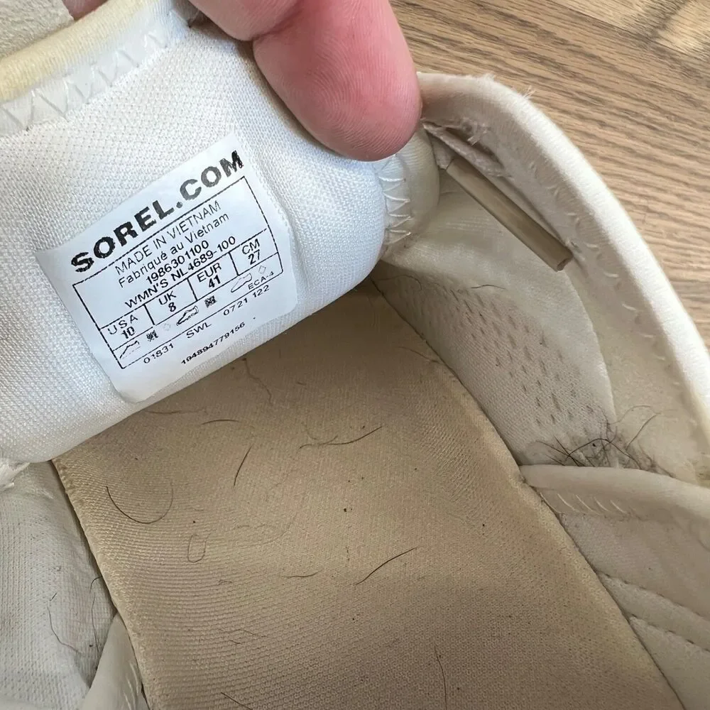 Sorel Kinetic Breakthru Running Athletic Sneaker‎ Shoe Chunky White Womens Sz 10